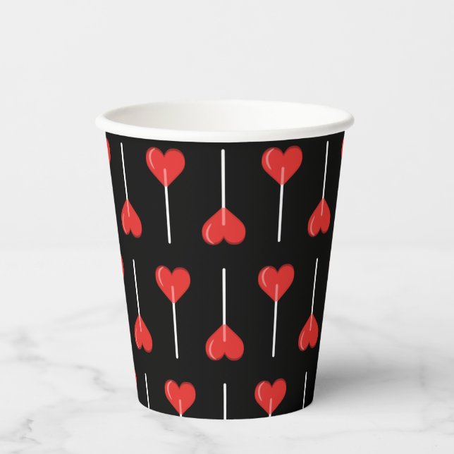 Vasos De Papel Midnight Love Suckers Red (Anverso)