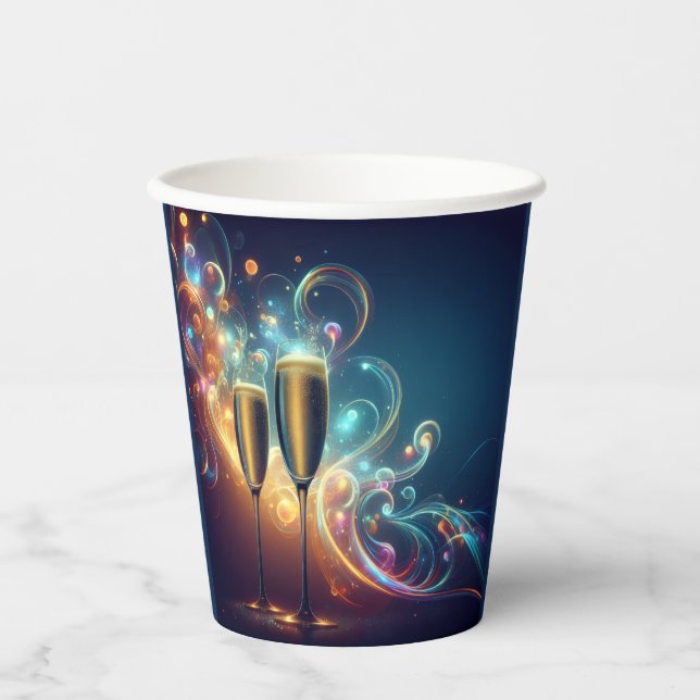 Vasos De Papel Midnight Toast Party Cups (Anverso)
