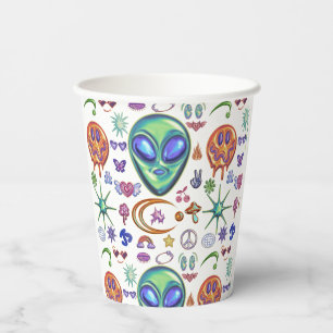 Vasos De Papel Mikitiez aquarius galaxia verano resplandor