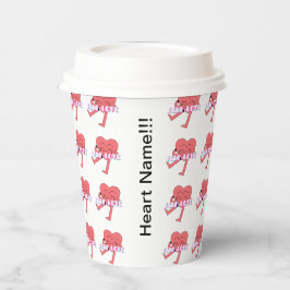 Vasos De Papel Mikitiez el amor egoísta del corazón rosado june g