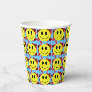 Vasos De Papel Miles de sonrisas clásicas grin caras