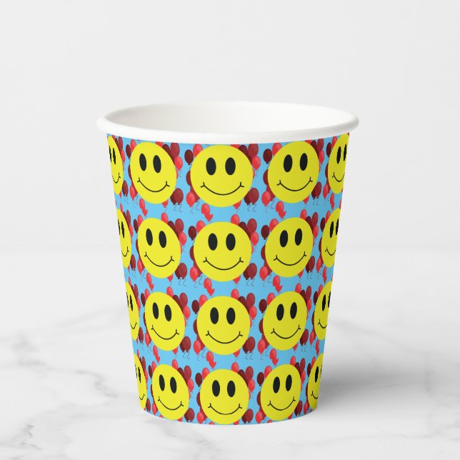 Vasos De Papel Miles de sonrisas clásicas grin caras (Anverso)