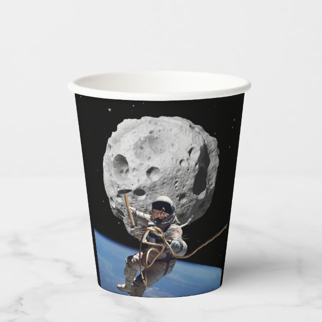 Vasos De Papel Minero de asteroides (Anverso)