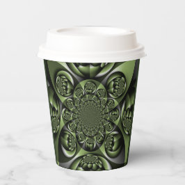 Vasos De Papel Mini Esferas del bosque verde blanco