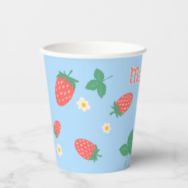 Vasos De Papel Mini Flor de fresa personalizada