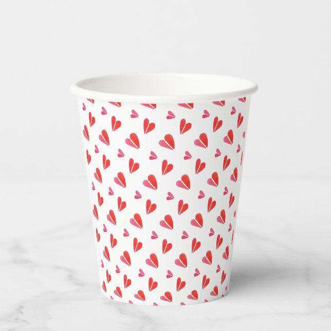 Vasos De Papel MINI HEARTS Paper Cups (Anverso)