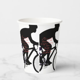Vasos De Papel Minimal Bicycle Art