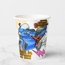 Vasos De Papel Minimal Bike Art Graphic –Motorcycle Party