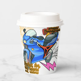 Vasos De Papel Minimal Bike Art Graphic –Motorcycle Party