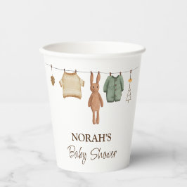 Vasos De Papel Minimalista Boho Boy Ropa Baby Shower