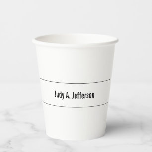 Vasos De Papel Minimalista clásico simple