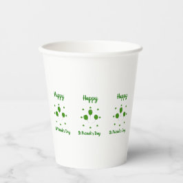 Vasos De Papel Minimalista Feliz Día de San Patricio