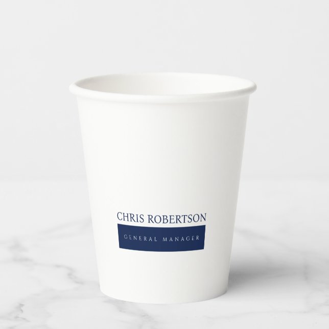 Vasos De Papel Minimalista Moderno Plano (Anverso)