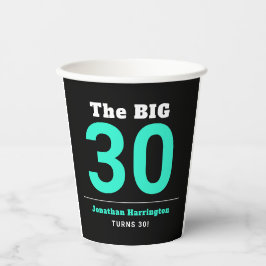 Vasos De Papel Mínimo 30.º Fiesta de cumpleaños