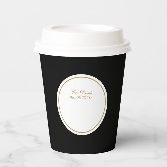 Vasos De Papel Mínimo Este Bebida Pertenece a Nombre Personalizad (Anverso)