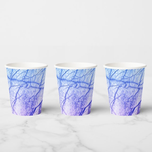Vasos De Papel Mira de mármol morado Two Tone (Multi)