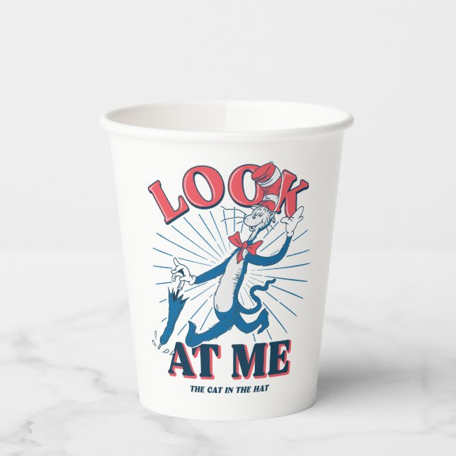 Vasos De Papel Mírame Gato En El Gorra (Izquierda)