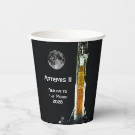 Vasos De Papel Misión Artemis II a la Luna