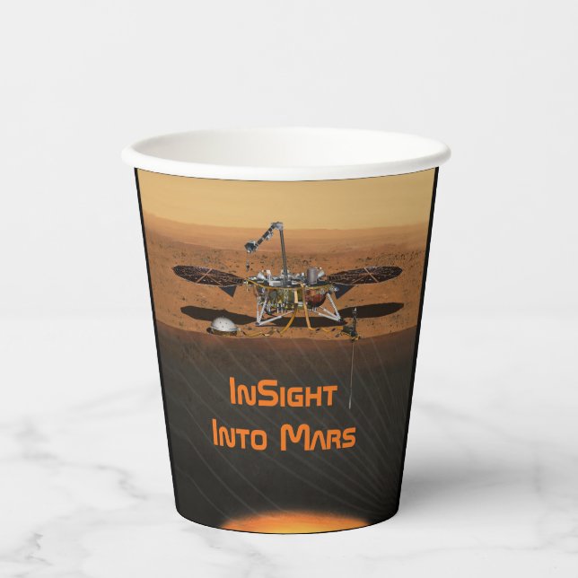Vasos De Papel Misión InSight Mars Lander (Anverso)