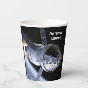 Vasos De Papel Misión Moon de Artemis Orion SLS