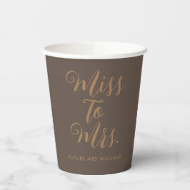 Vasos De Papel Miss a la Sra. Modern Bridal Shower