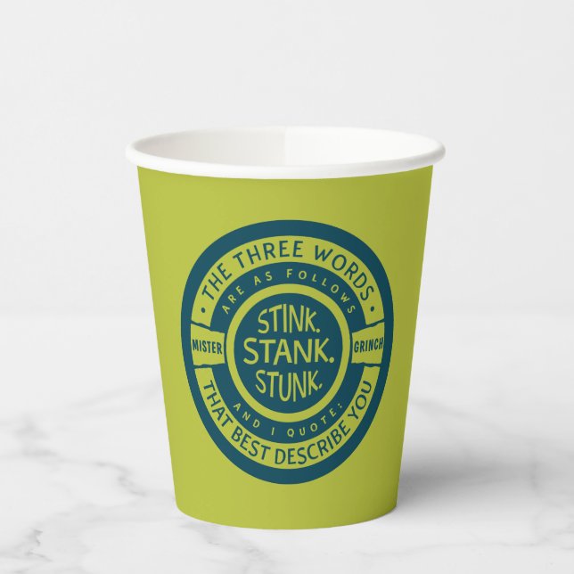 Vasos De Papel Mister Grinch | Stank Stunk (Izquierda)