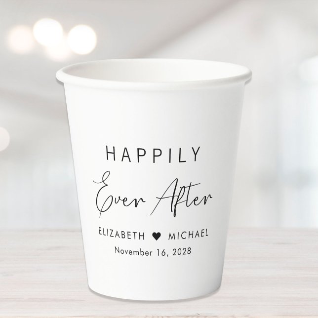 Vasos De Papel Moda Feliz Nunca Después De Boda (Subido por el creador)