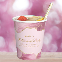 Vasos De Papel Moda Fiesta de Jubilación Personalizado de Agentes