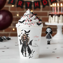 Moda glam gótico chica temible fiesta de cumpleaño