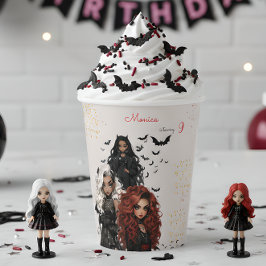 Vasos De Papel Moda glam gótico espantosas niñas fiesta de cumple