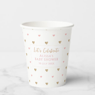 Vasos De Papel Moda Love Heart Baby Shower