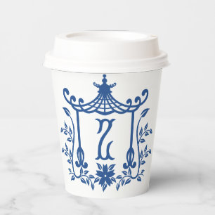 Vasos De Papel Moda Pagoda Monograma Z Cubos de papel