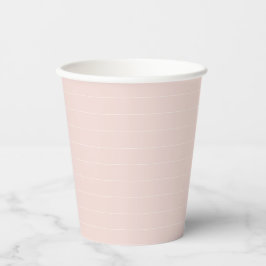 Vasos De Papel Moda rubor rosa delgado blanco fino franjas horizo