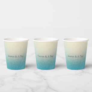 Vasos De Papel Moda turquesa Aqua azul blanco