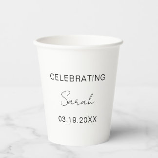 Vasos De Papel Modern Custom 30th Birthday Party Funny Gifts