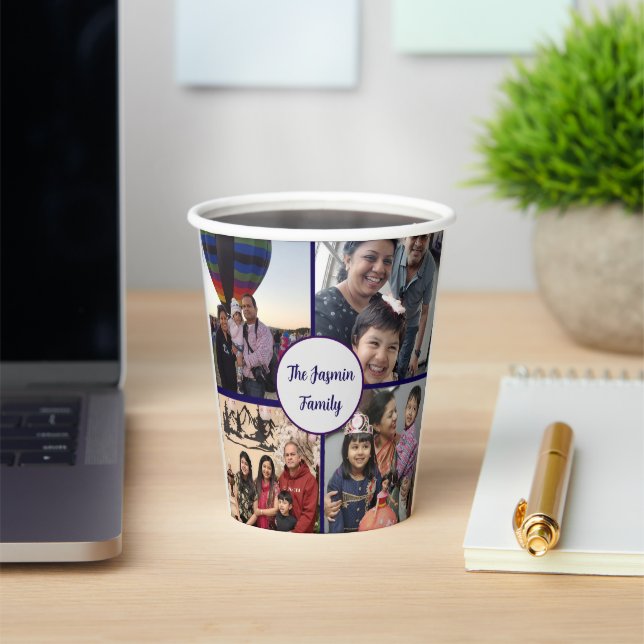 Vasos De Papel Modern elegant multi photo family stylish  (in situ)