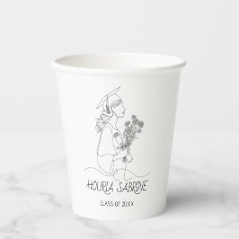 Vasos De Papel Modern Graduation Black & white line art graduate