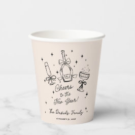 Vasos De Papel Modern Hand Drawn New Year's Eve Party