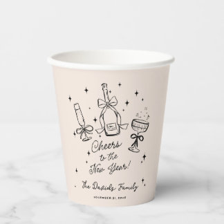Vasos De Papel Modern Hand Drawn New Year's Eve Party