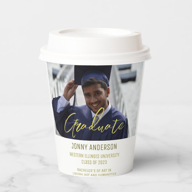 Vasos De Papel Modern Minimalist Photo and Script (Anverso)