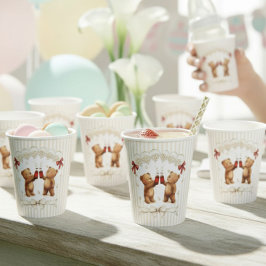 Vasos De Papel modern Teddy Bear Pop Baby Shower 