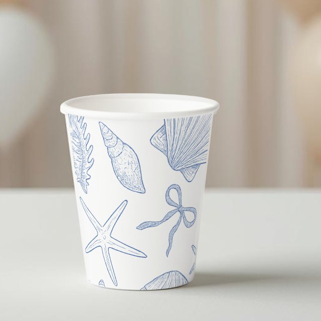 Vasos De Papel Modern Under The Sea You Soon Blue Baby Shower (Subido por el creador)