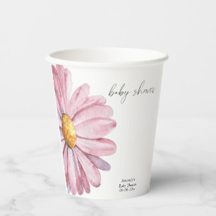 Vasos De Papel Moderna ducha de bebé Daisy