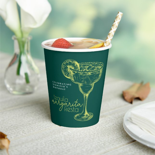 Vasos De Papel Moderna fiesta de cumpleaños de cócteles Margarita (in situ)