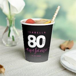 Vasos De Papel Moderna Girly rosa 80 e impresionante