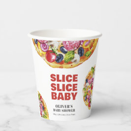 Vasos De Papel Moderna Moda Italiana Slice Pizza Baby Shower