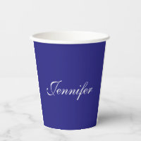 Moderna y elegante caligrafía azul profunda única