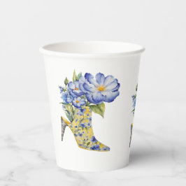 Vasos De Papel Moderna y elegante Chinoiserie Floral High Heel