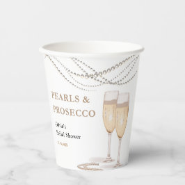 Vasos De Papel Modernas y elegantes perlas y ducha de novia Prose