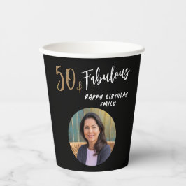 Vasos De Papel Moderno 50 y fabuloso foto 50 cumpleaños